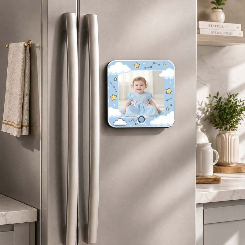 Personalized Baby Photo Musical Fridge Magnet with Custom Photo and Any Favorite Song Birthday Gift for Baby Girl for Daughter & Son